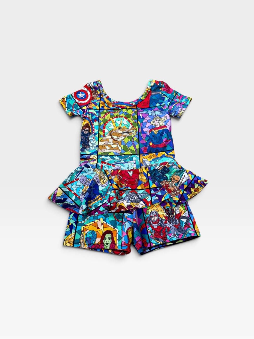 Wild Rich Kids Marvel Stained Glass Romper